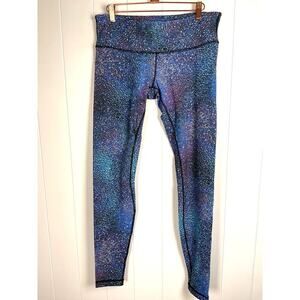 Lululemon Wunder Under Leggings Strive Print Galaxy Splatter Luxtreme Ombre 10‎